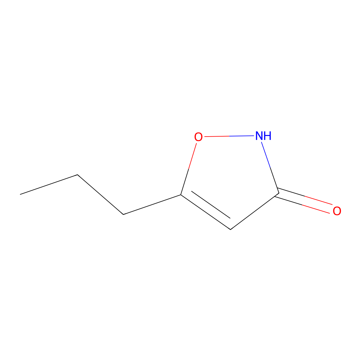 5-Propylisoxazol-3(2H)-one molecular structure, CAS 10004-46-3