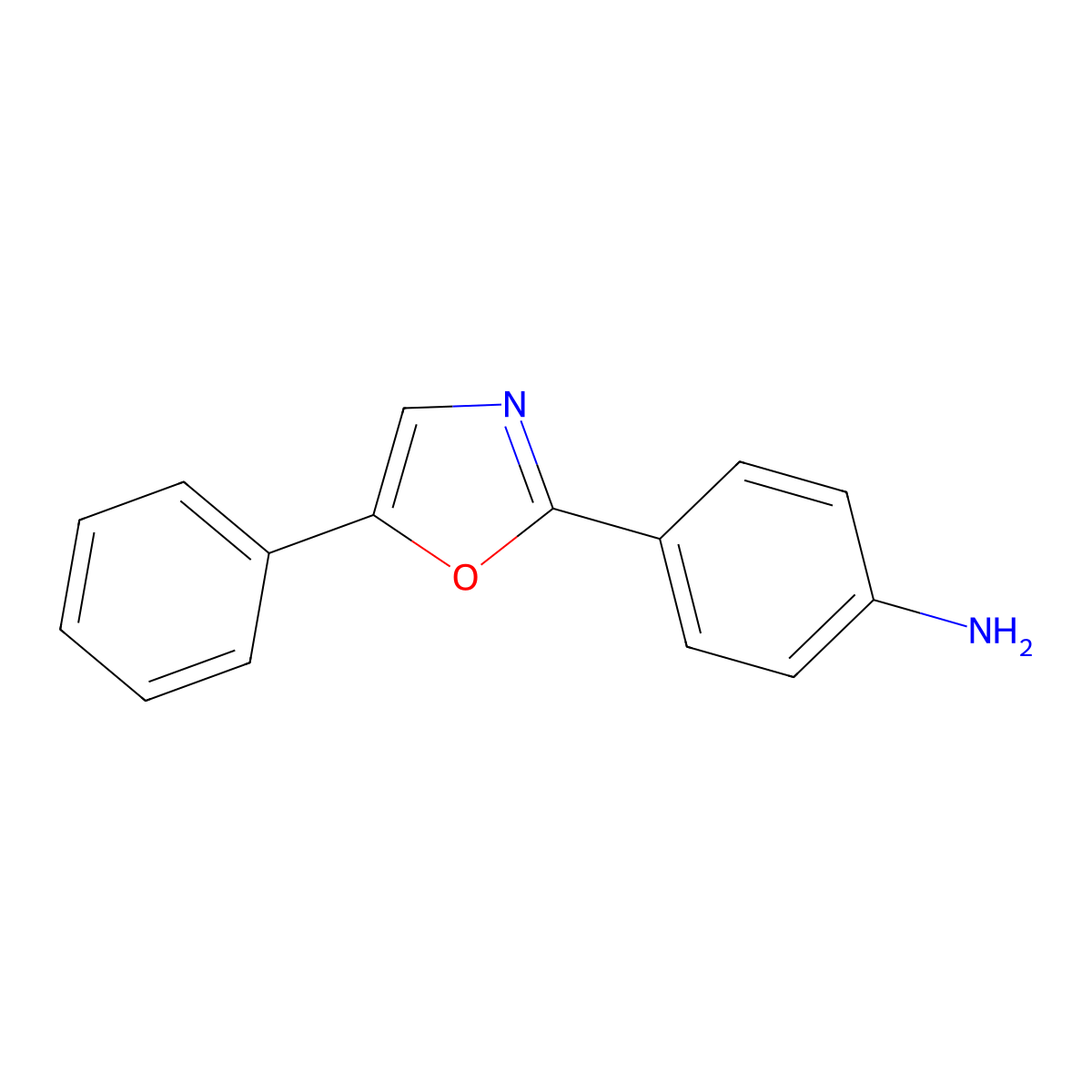 4-(5-Phenyl-1,3-oxazol-2-yl)aniline molecular structure, CAS 10004-70-3
