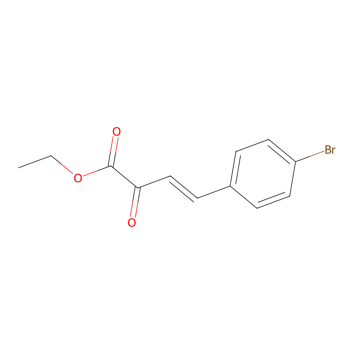 Ethyl 4-(4-bromophenyl)-2-oxobut-3-enoate molecular structure, CAS 1000400-78-1