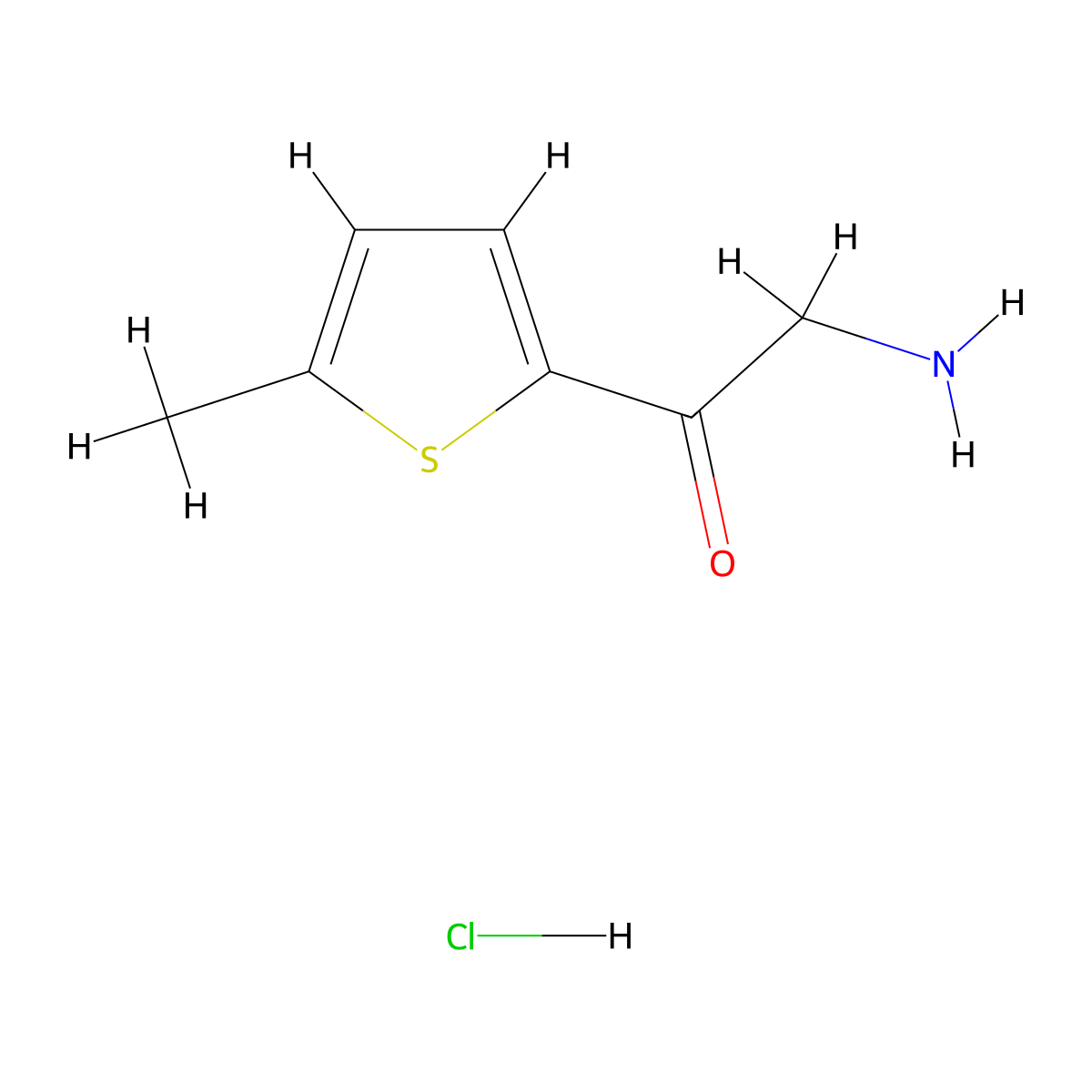 2-Amino-1-(5-methylthien-2-yl)ethanone hydrochloride molecular structure, CAS 100044-40-4