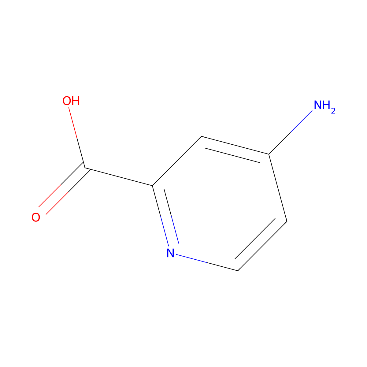 4-Aminopicolinic acid molecular structure, CAS 100047-36-7