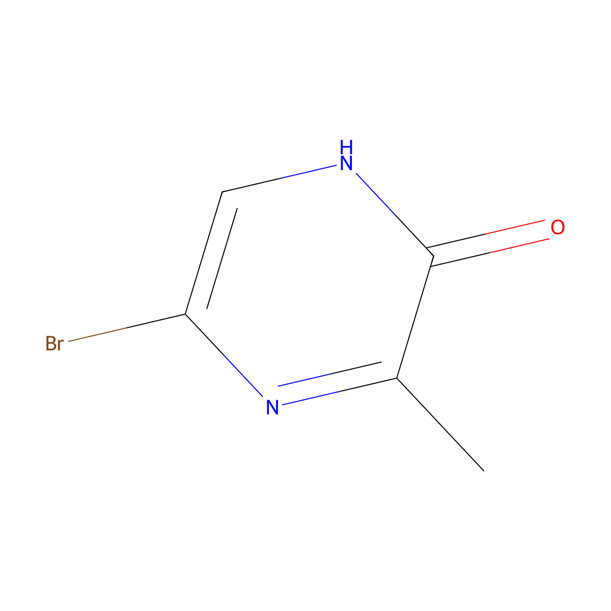 5-Bromo-3-methylpyrazin-2-ol molecular structure, CAS 100047-56-1