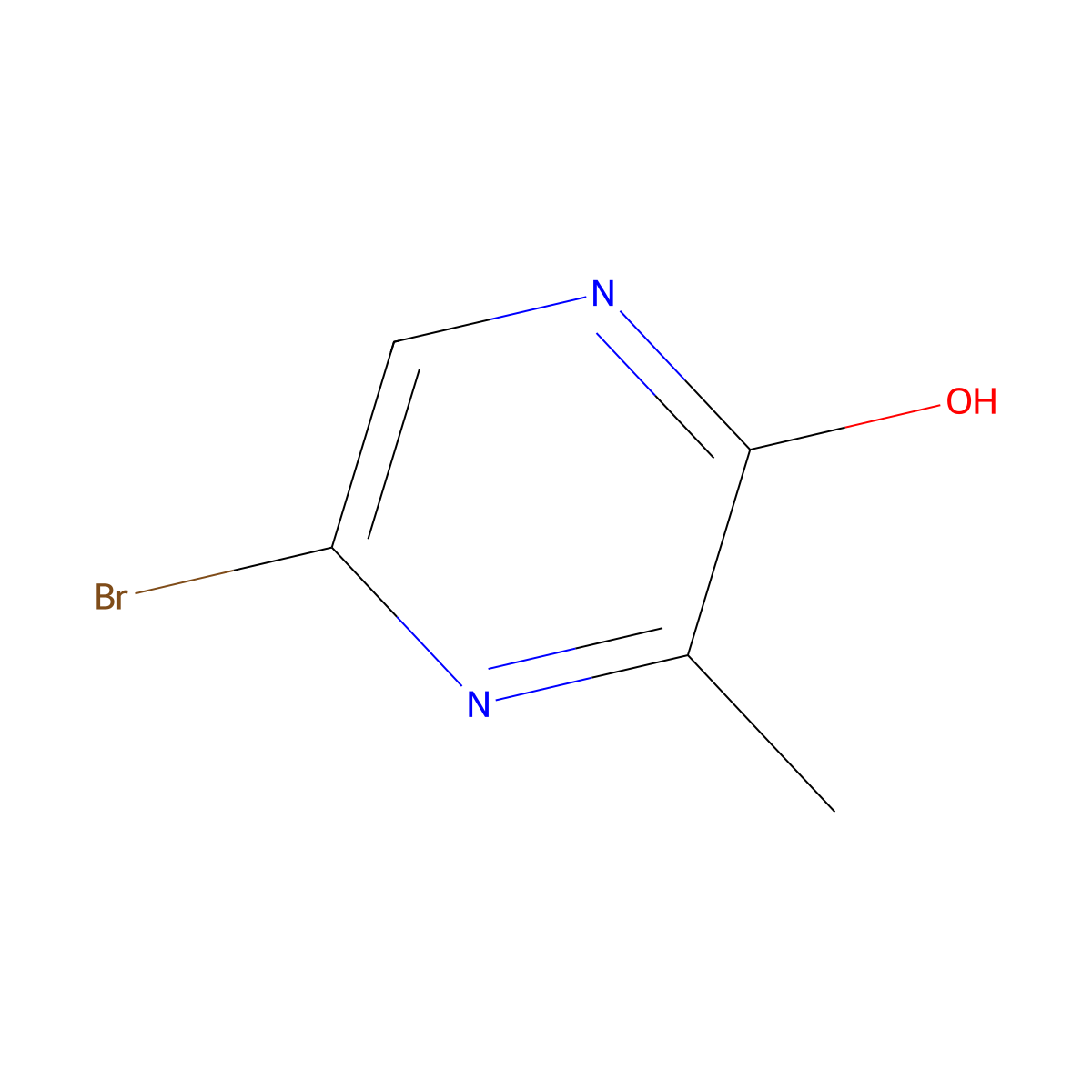5-Bromo-3-methylpyrazin-2-ol molecular structure, CAS 100047-56-1