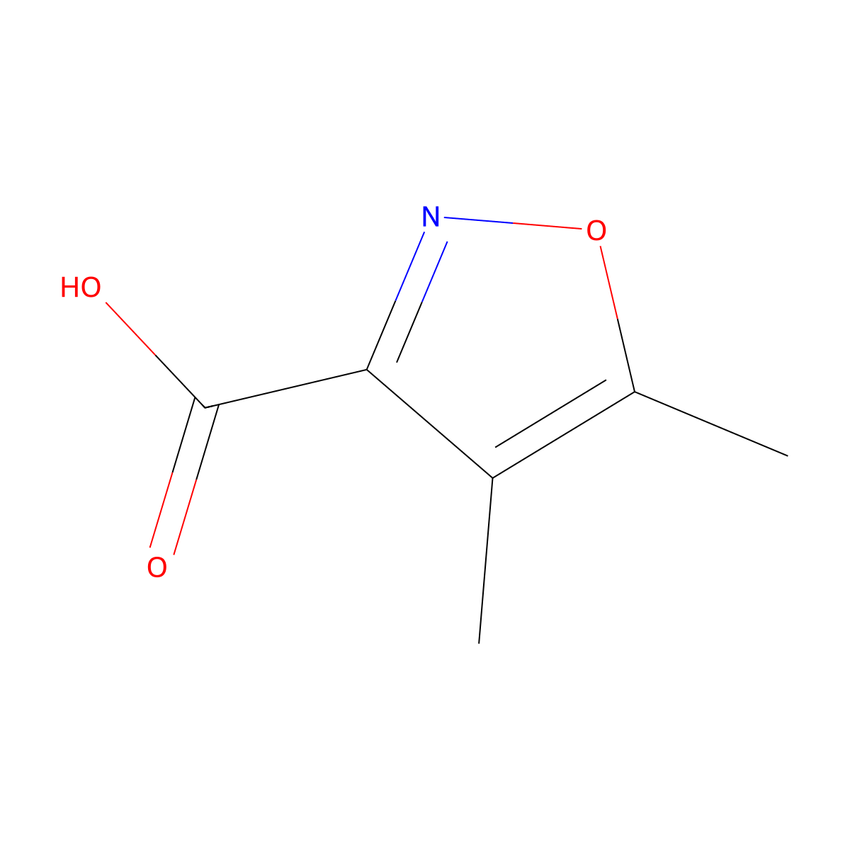 4,5-Dimethyl-isoxazole-3-carboxylic acid molecular structure, CAS 100047-61-8