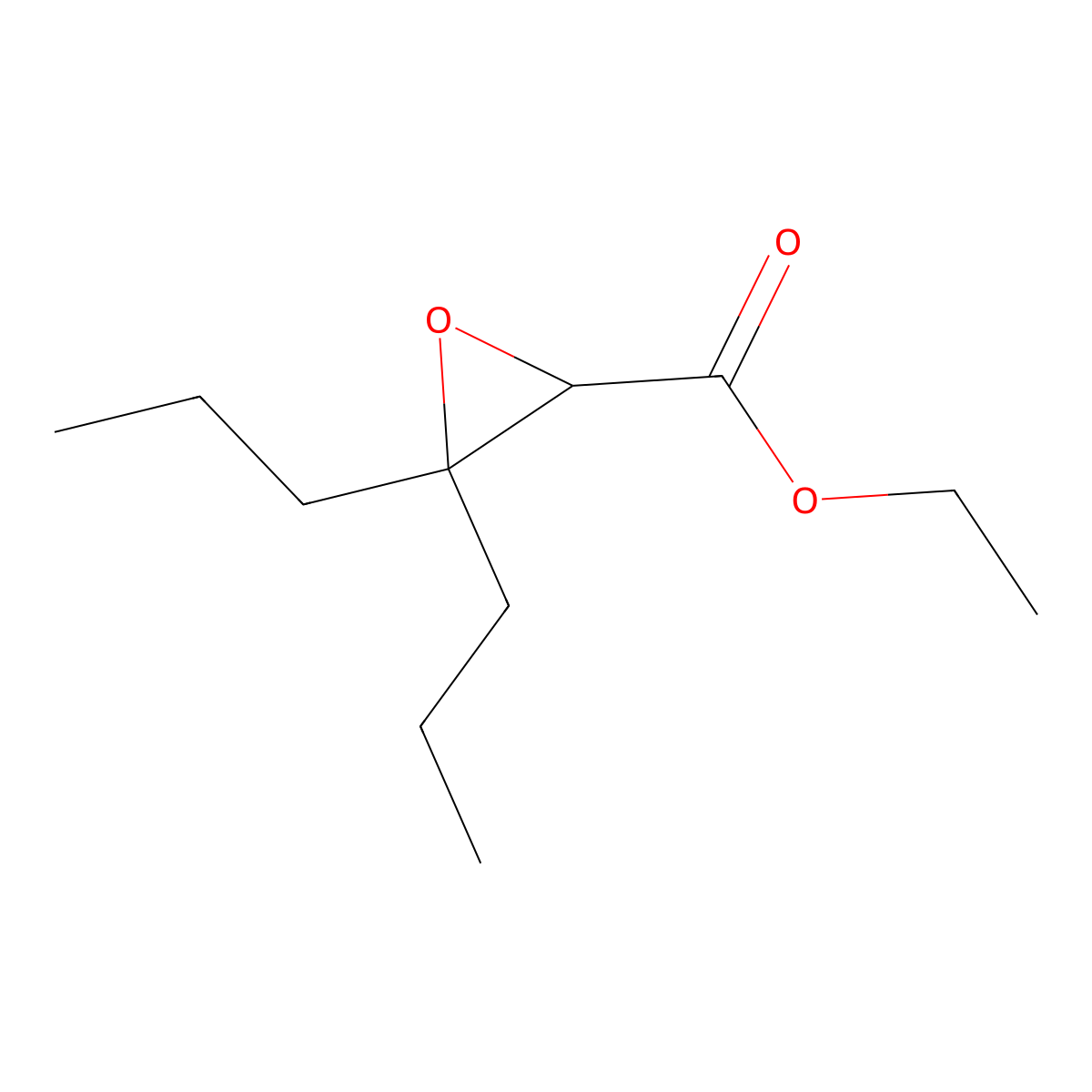 Ethyl 3,3-dipropyloxirane-2-carboxylate molecular structure, CAS 100048-26-8