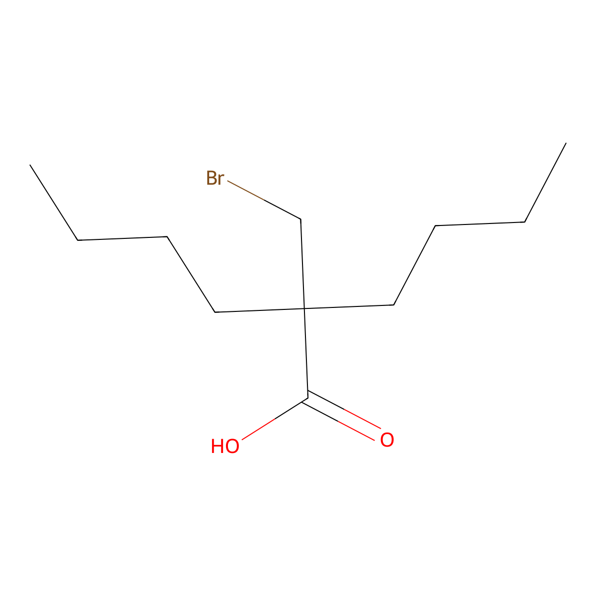 2-(Bromomethyl)-2-butylhexanoic acid molecular structure, CAS 100048-86-0