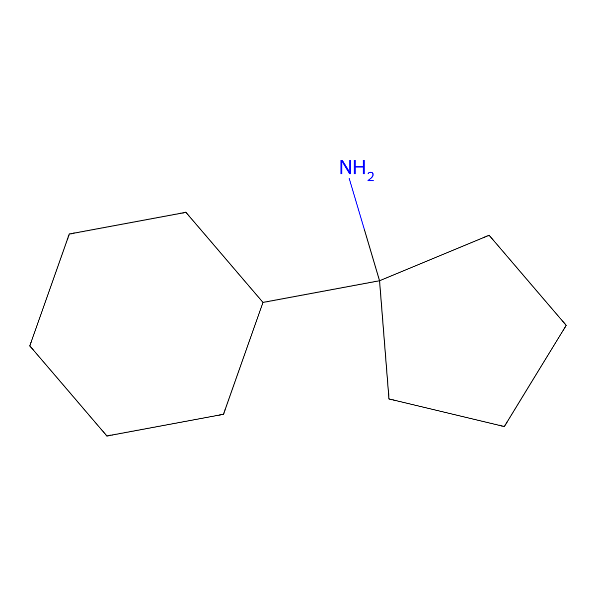 1-Cyclohexylcyclopentan-1-amine molecular structure, CAS 100049-14-7
