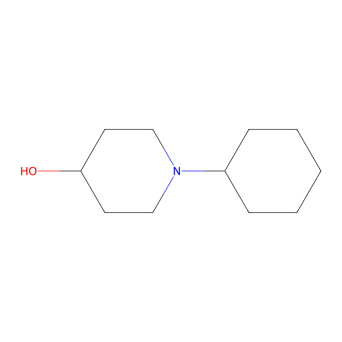 1-Cyclohexylpiperidin-4-ol molecular structure, CAS 100049-66-9