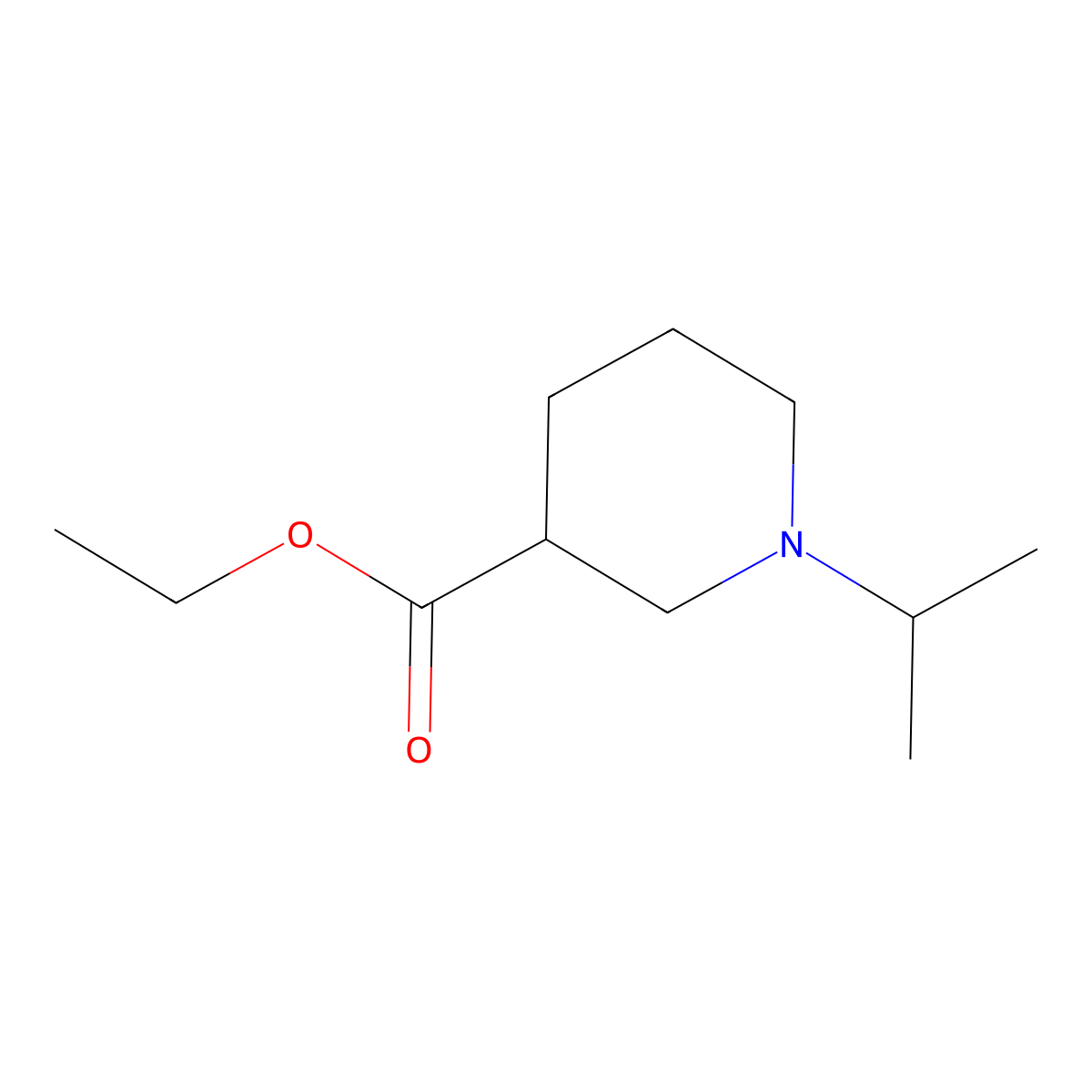 Ethyl 1-isopropylpiperidine-3-carboxylate molecular structure, CAS 100050-03-1