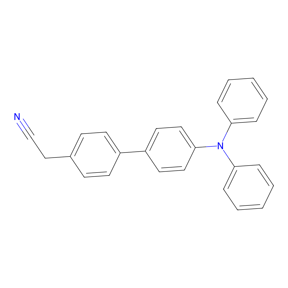 2-(4'-(Diphenylamino)-[1,1'-biphenyl]-4-yl)acetonitrile molecular structure, CAS 1000504-19-7