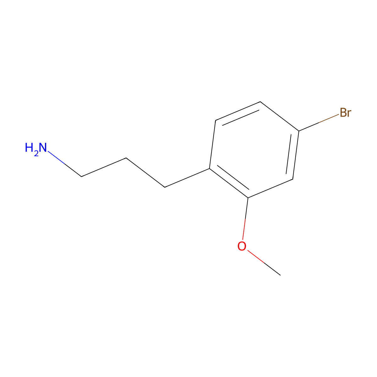 3-(4-Bromo-2-methoxyphenyl)propan-1-amine molecular structure, CAS 1000504-26-6