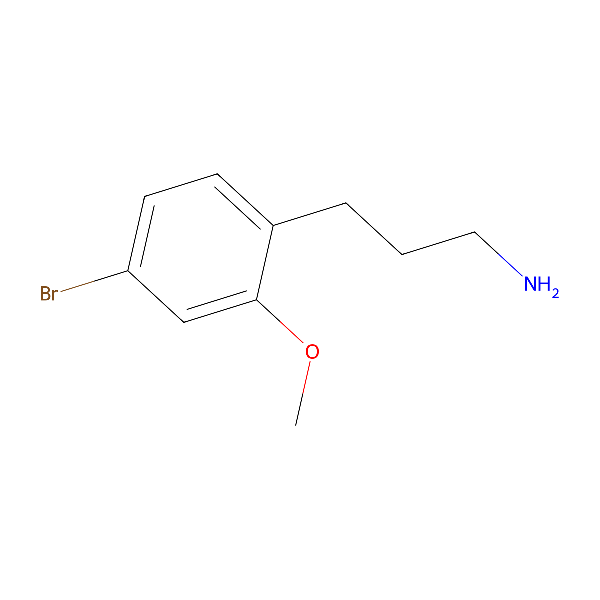 3-(4-Bromo-2-methoxyphenyl)propan-1-amine molecular structure, CAS 1000504-26-6