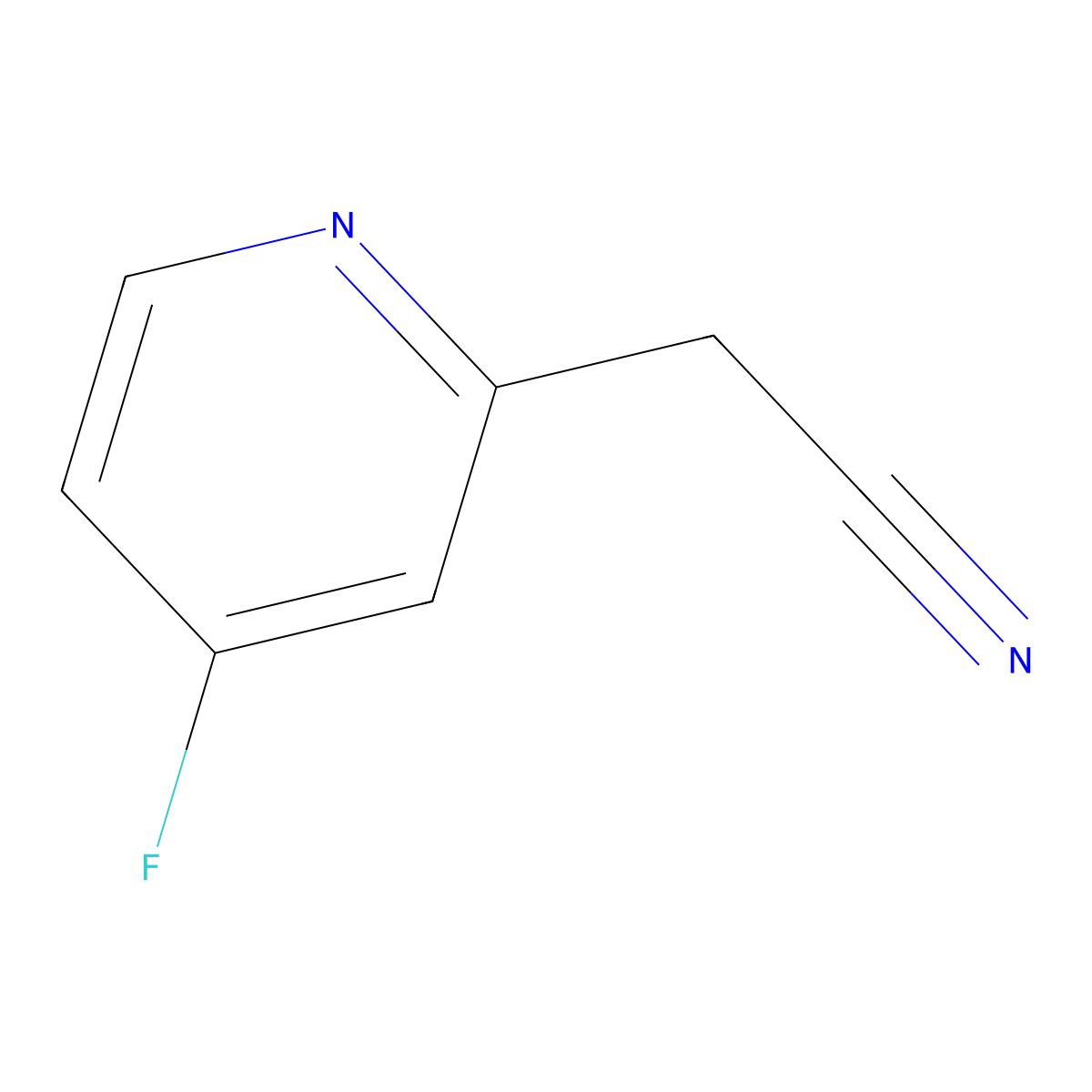2-(4-Fluoropyridin-2-yl)acetonitrile molecular structure, CAS 1000504-35-7