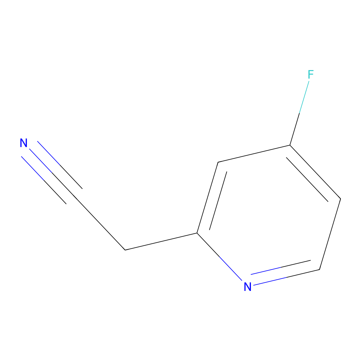 2-(4-Fluoropyridin-2-yl)acetonitrile molecular structure, CAS 1000504-35-7
