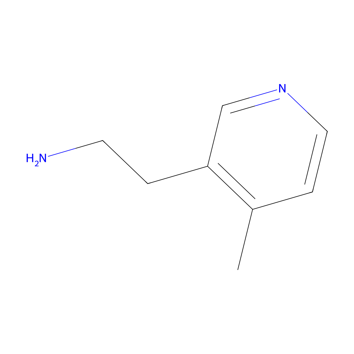 2-(4-Methylpyridin-3-yl)ethan-1-amine molecular structure, CAS 1000504-51-7