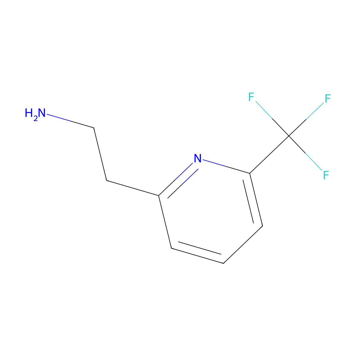 2-[6-(Trifluoromethyl)pyridin-2-YL]ethan-1-amine molecular structure, CAS 1000504-55-1
