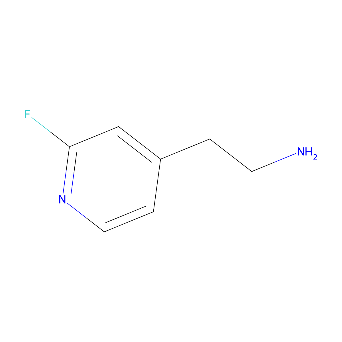 2-(2-Fluoropyridin-4-YL)ethan-1-amine molecular structure, CAS 1000506-11-5