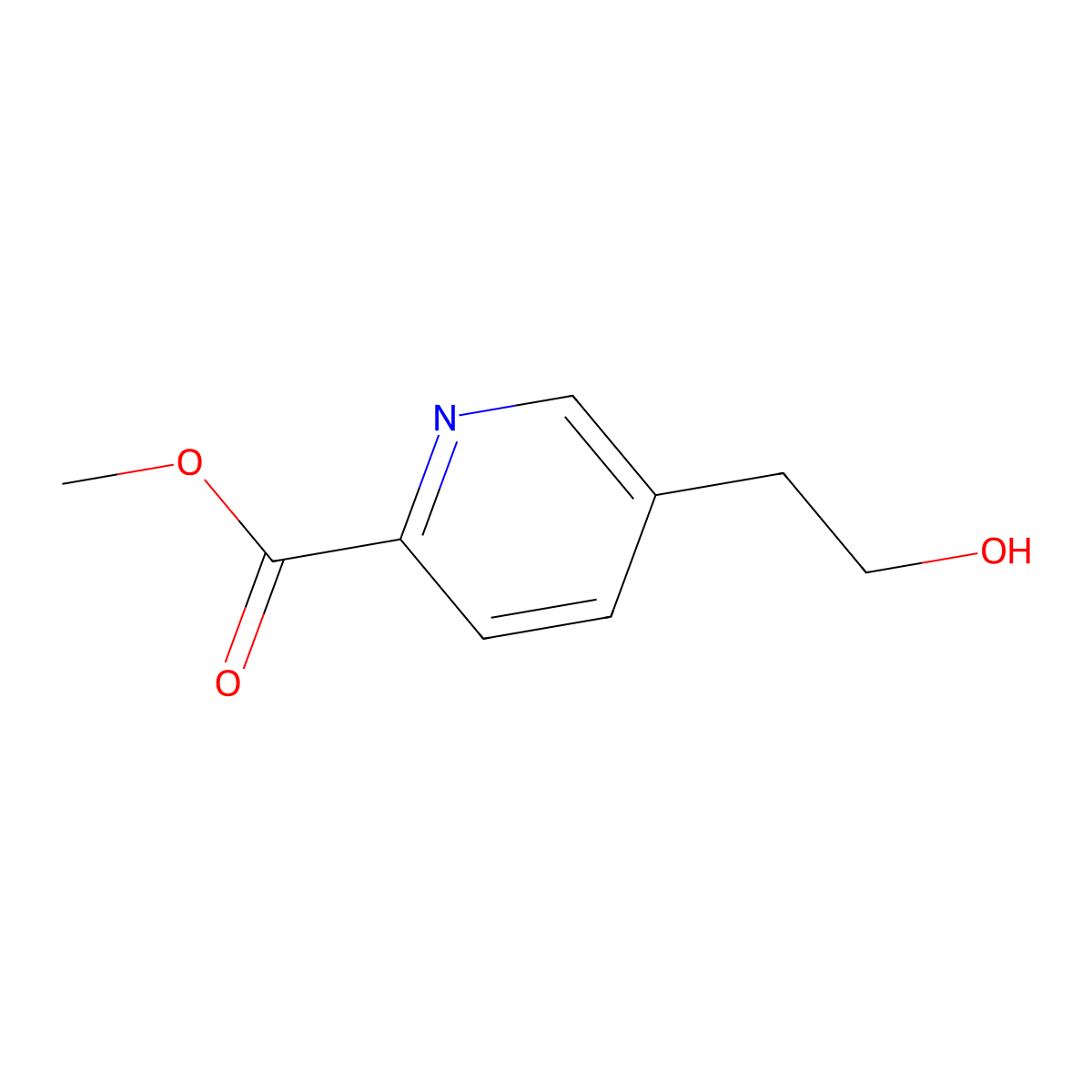 Methyl 5-(2-hydroxyethyl)pyridine-2-carboxylate molecular structure, CAS 1000506-17-1