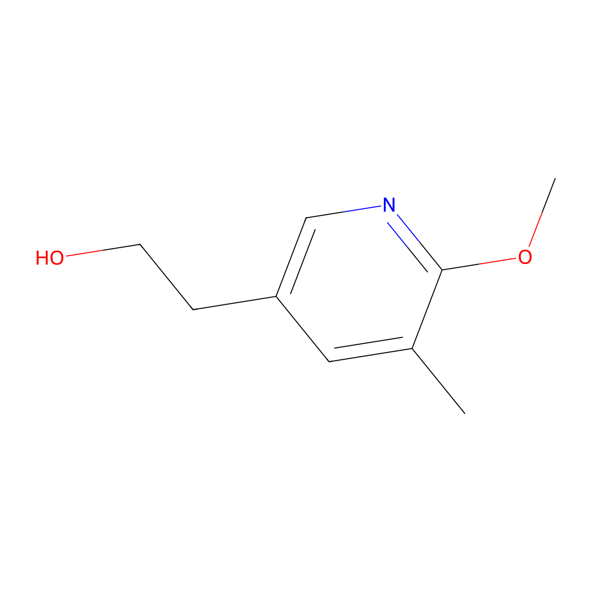 2-(6-Methoxy-5-methylpyridin-3-yl)ethan-1-ol molecular structure, CAS 1000506-50-2