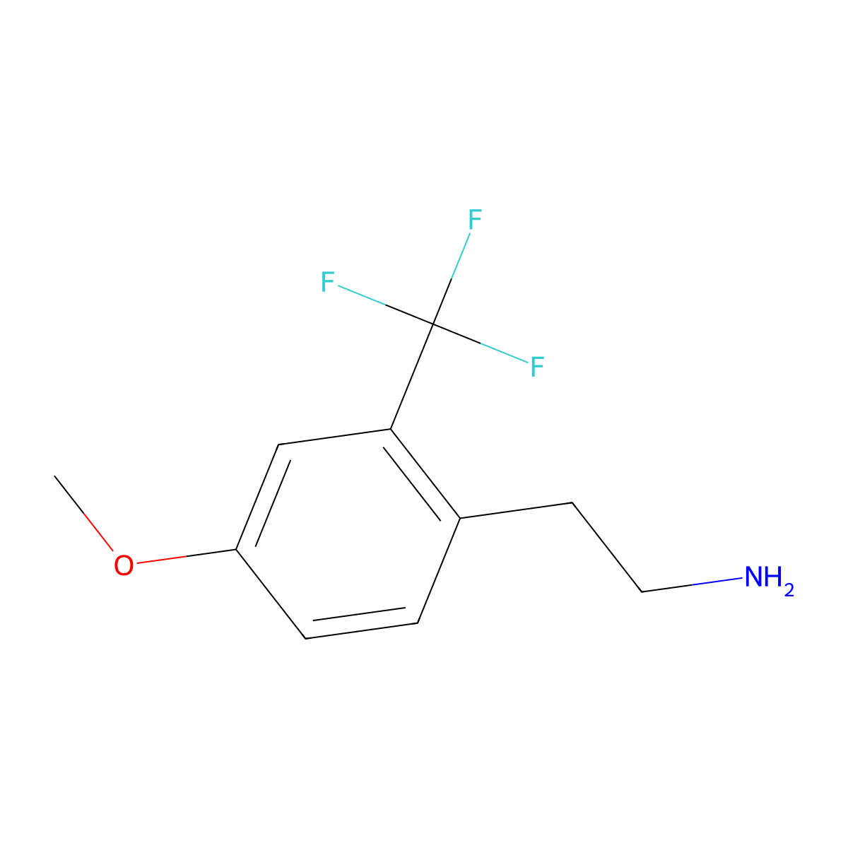 2-[4-Methoxy-2-(trifluoromethyl)phenyl]ethan-1-amine molecular structure, CAS 1000506-55-7