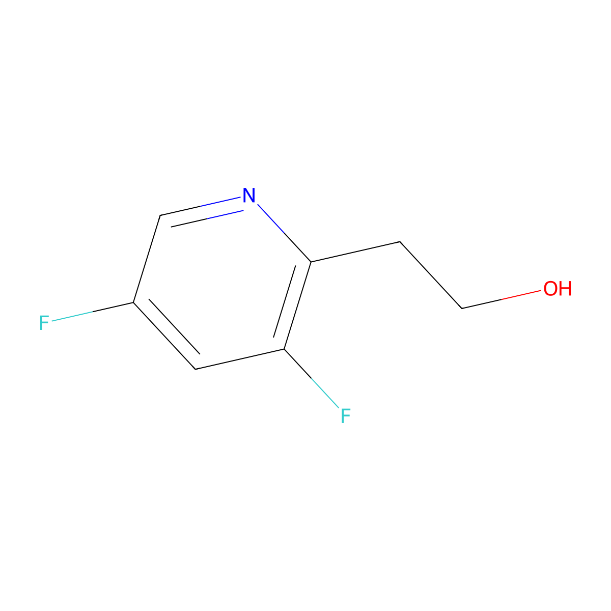 2-(3,5-Difluoropyridin-2-yl)ethan-1-ol molecular structure, CAS 1000506-82-0