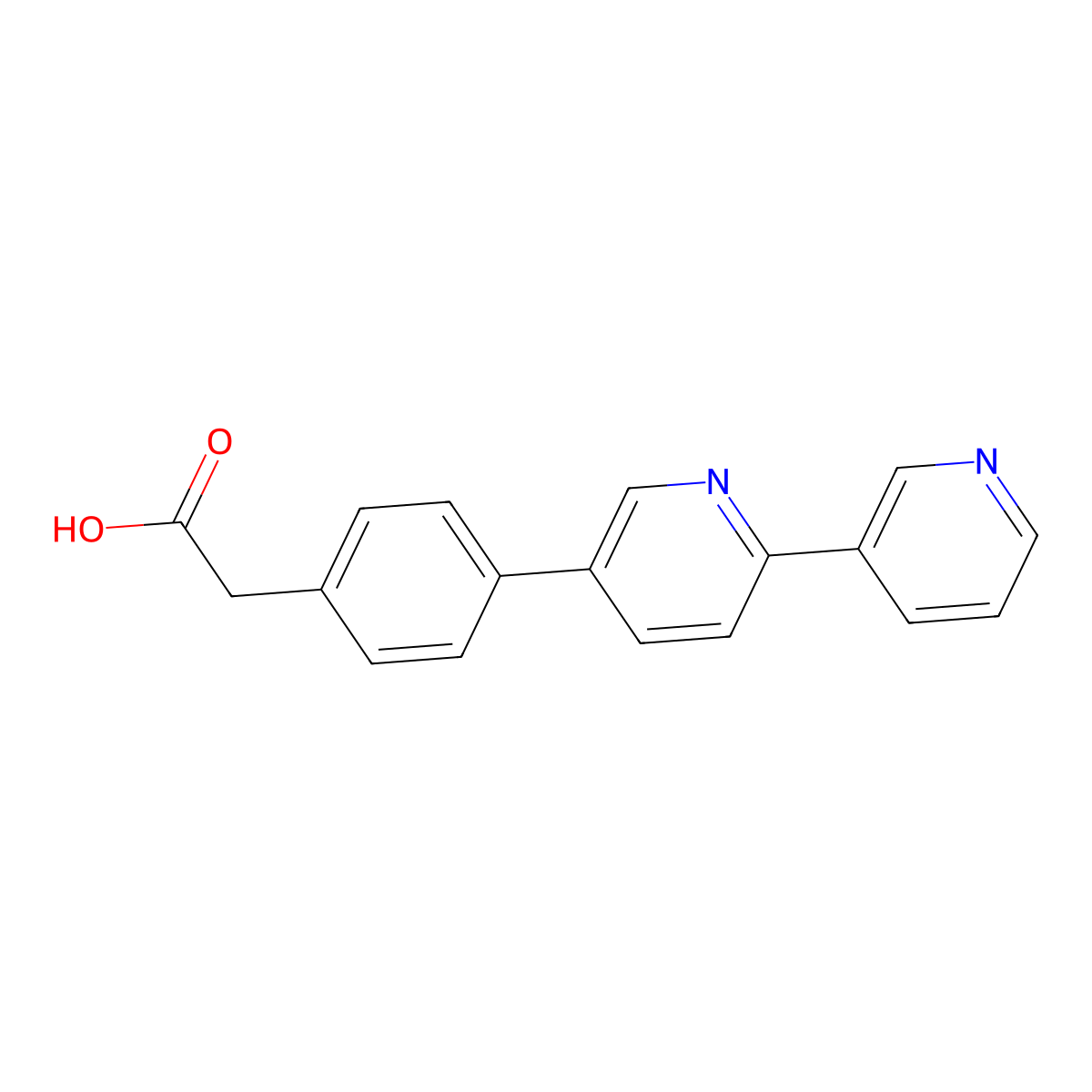 4-[2,3a(2)-Bipyridin]-5-ylbenzeneacetic acid molecular structure, CAS 1000507-31-2