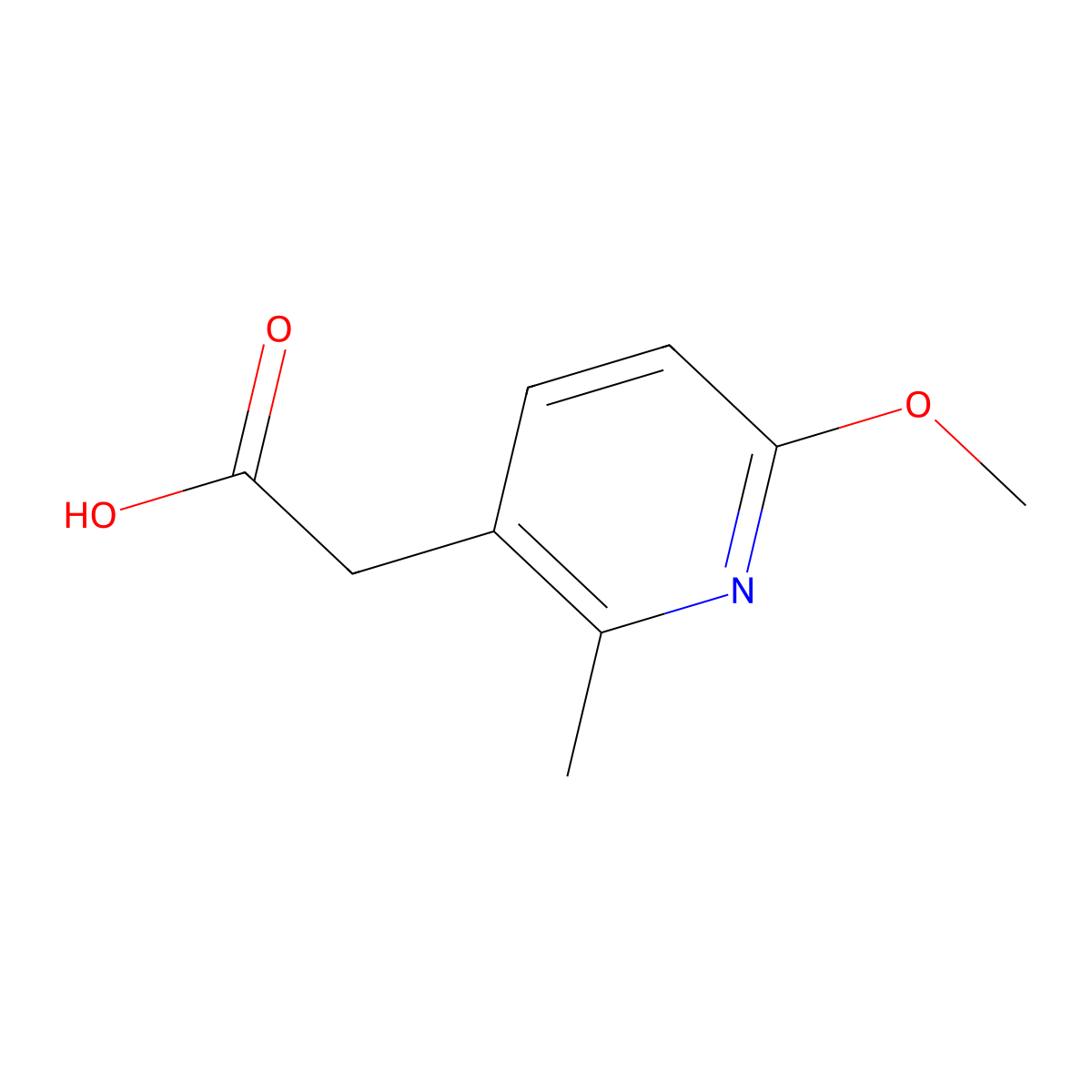 2-(6-Methoxy-2-methylpyridin-3-yl)acetic acid molecular structure, CAS 1000507-39-0