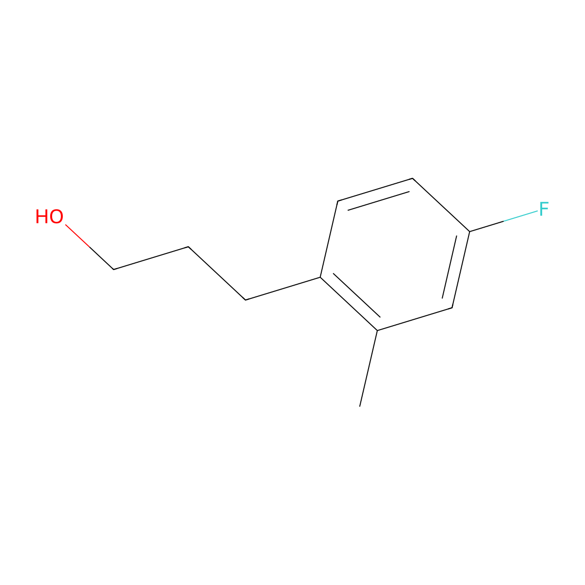 3-(4-Fluoro-2-methylphenyl)propan-1-ol molecular structure, CAS 1000509-06-7
