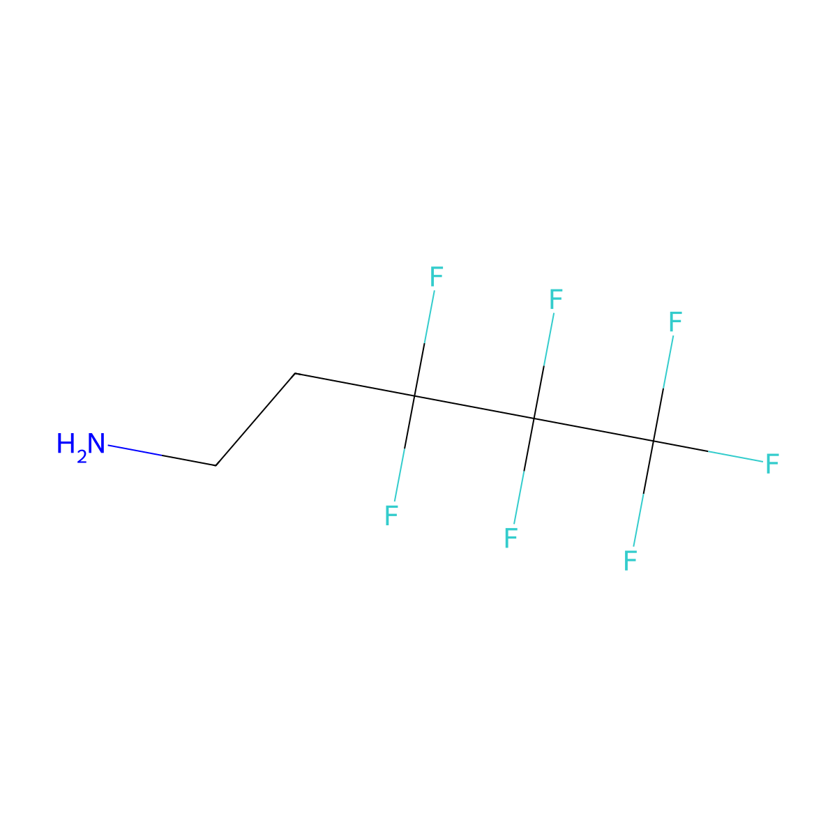 3,3,4,4,5,5,5-Heptafluoropentan-1-amine molecular structure, CAS 1000509-29-4