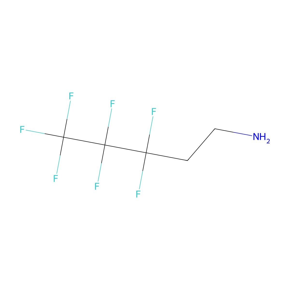 3,3,4,4,5,5,5-Heptafluoropentan-1-amine molecular structure, CAS 1000509-29-4