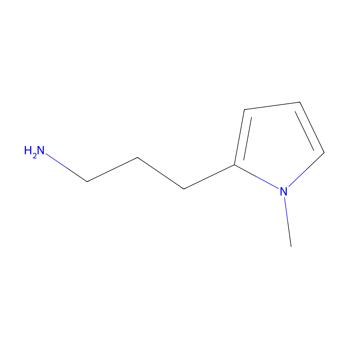 3-(1-methyl-1H-pyrrol-2-yl)propan-1-amine molecular structure, CAS 1000510-05-3