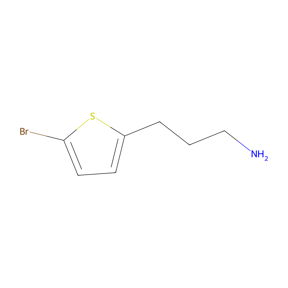 3-(5-Bromothiophen-2-yl)propan-1-amine molecular structure, CAS 1000510-45-1