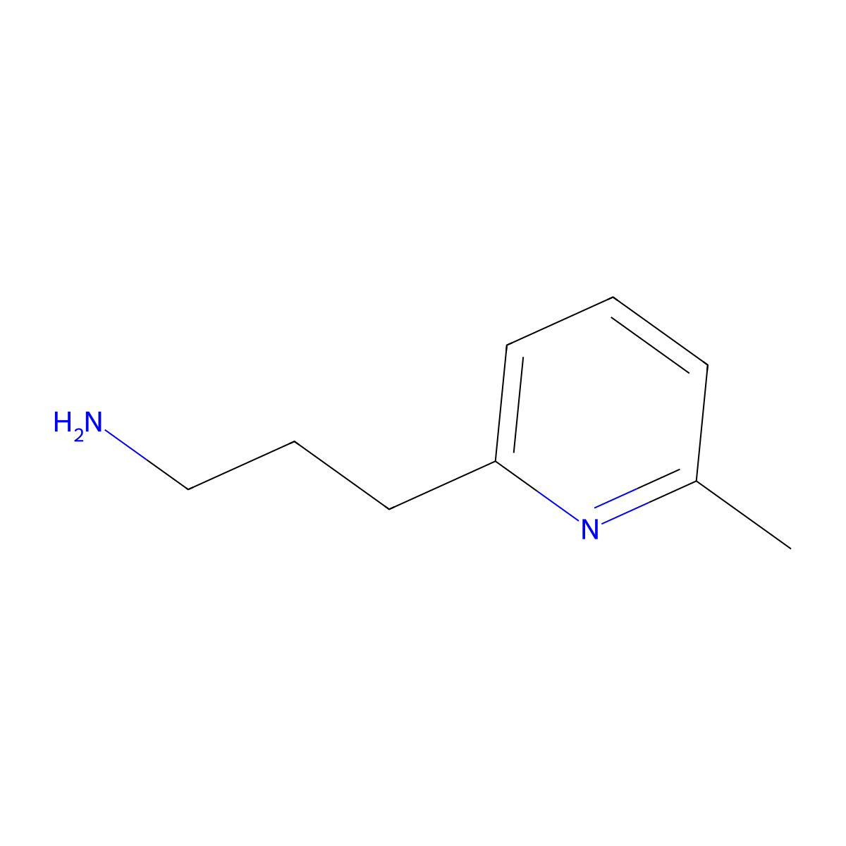 3-(6-Methylpyridin-2-yl)propan-1-amine molecular structure, CAS 1000510-50-8