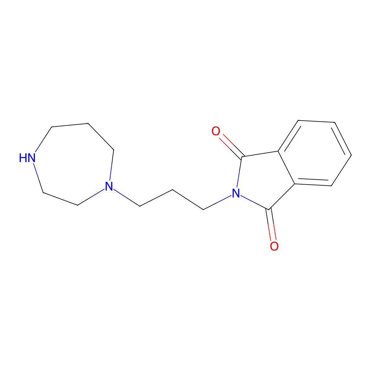 2-[3-(1,4-Diazepan-1-yl)propyl]-2,3-dihydro-1H-isoindole-1,3-dione molecular structure, CAS 1000511-61-4