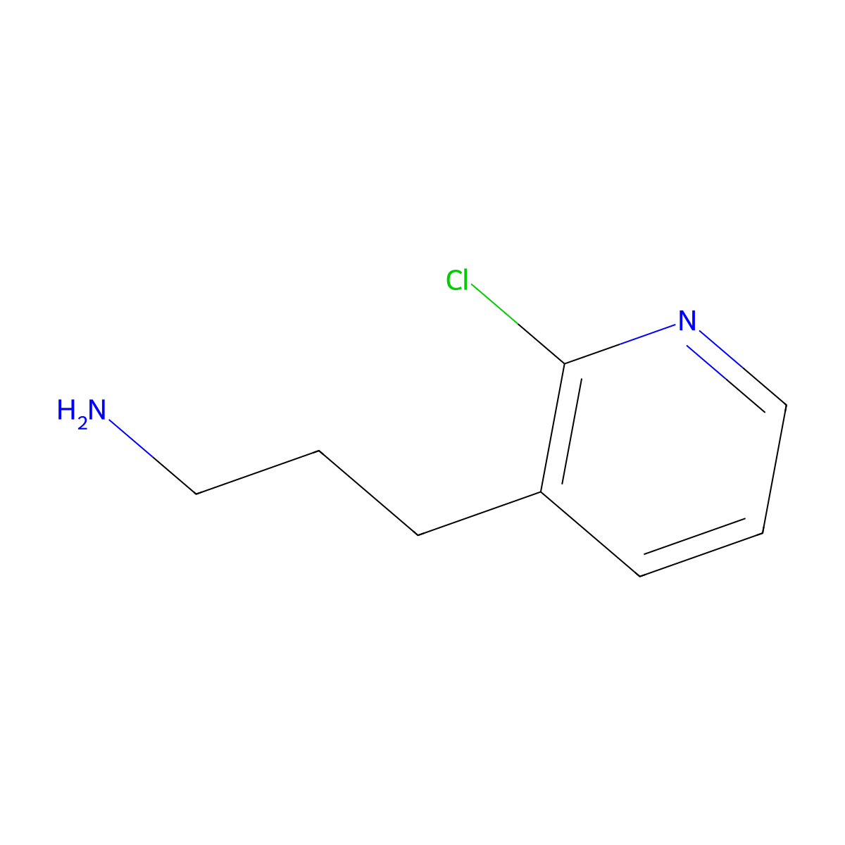 3-(2-Chloropyridin-3-YL)propan-1-amine molecular structure, CAS 1000512-13-9