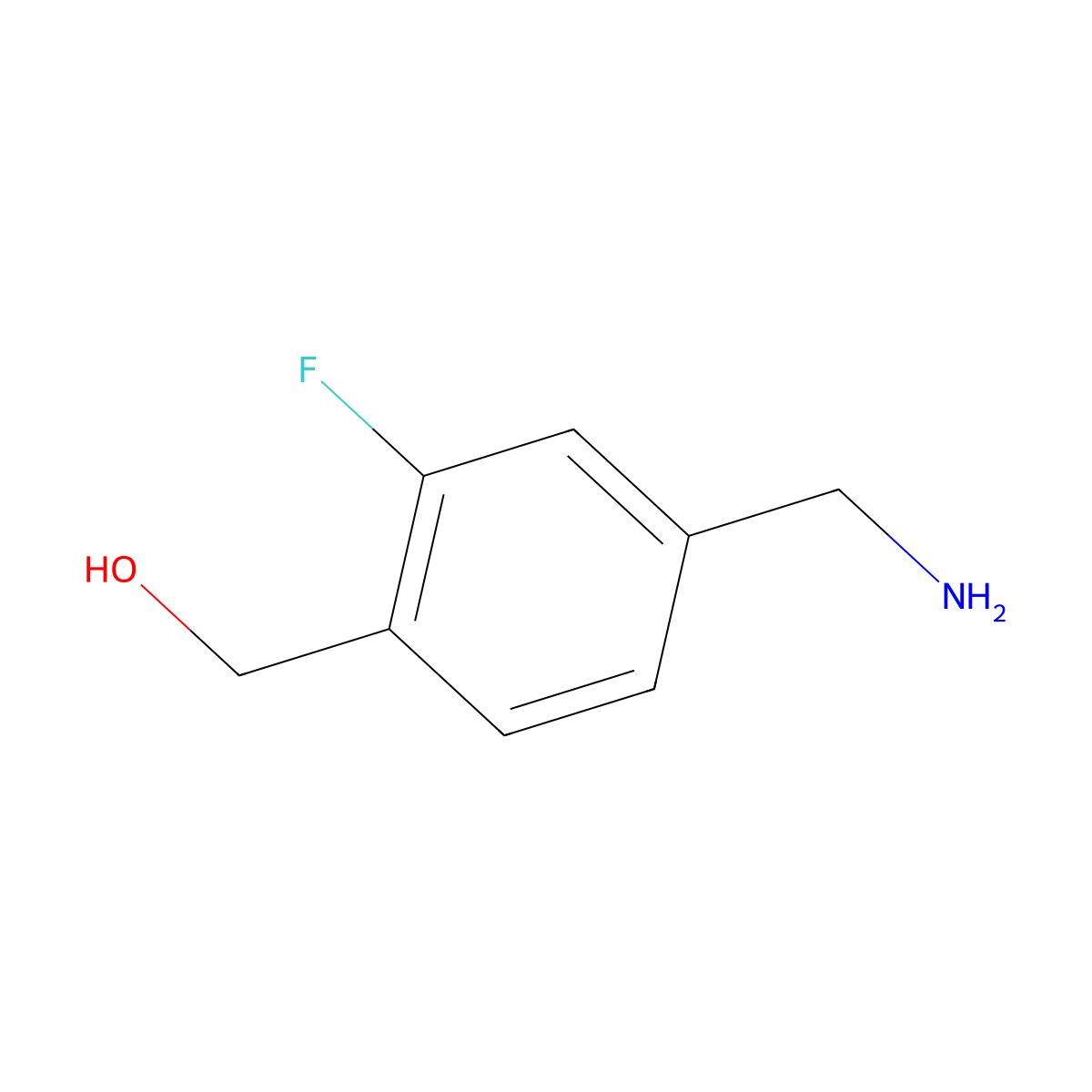 [4-(Aminomethyl)-2-fluorophenyl]methanol molecular structure, CAS 1000512-15-1
