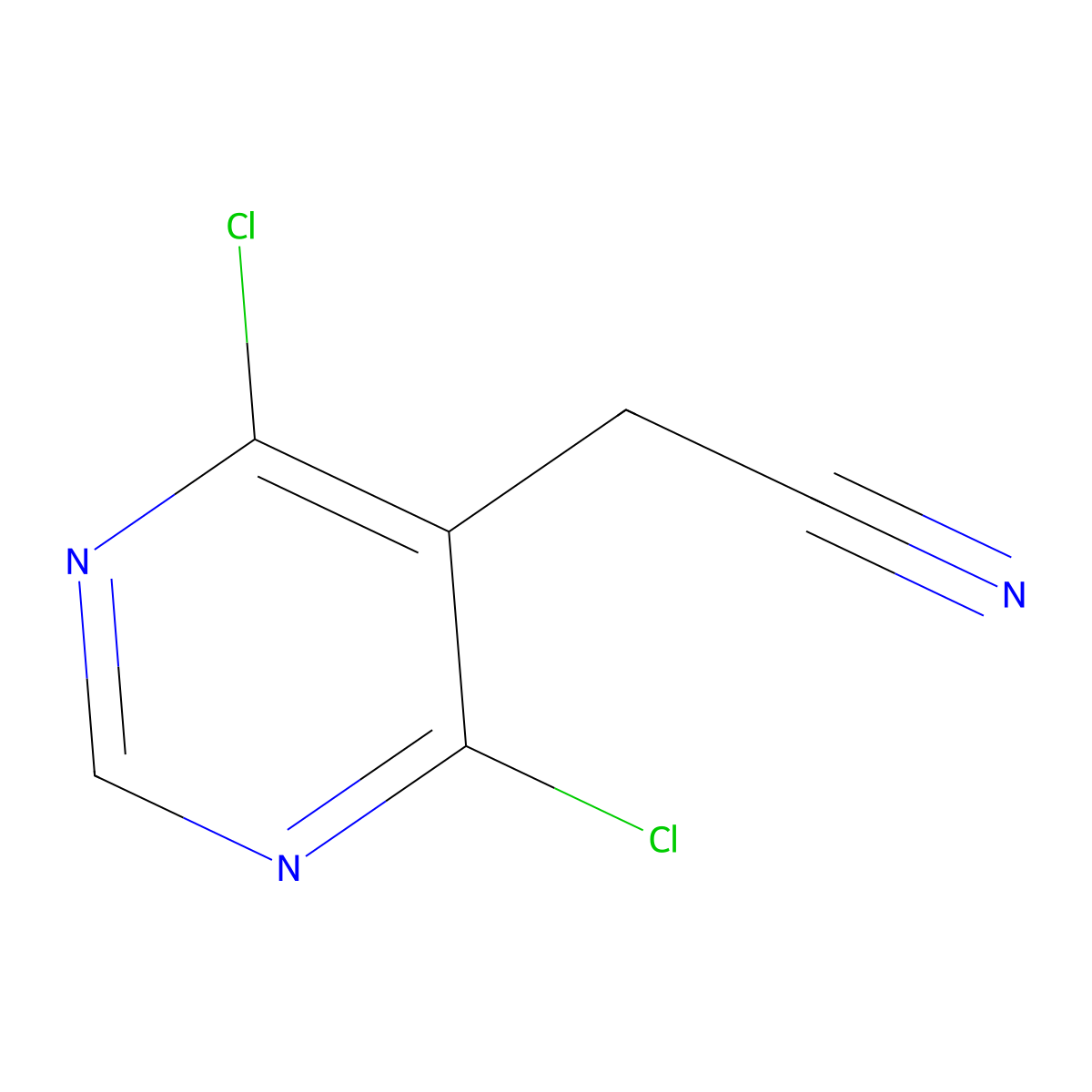 2-(4,6-Dichloropyrimidin-5-yl)acetonitrile molecular structure, CAS 1000512-30-0