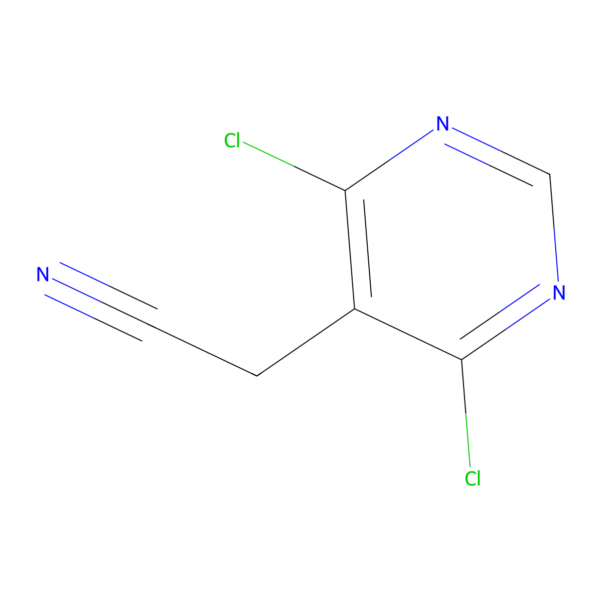 2-(4,6-Dichloropyrimidin-5-yl)acetonitrile molecular structure, CAS 1000512-30-0