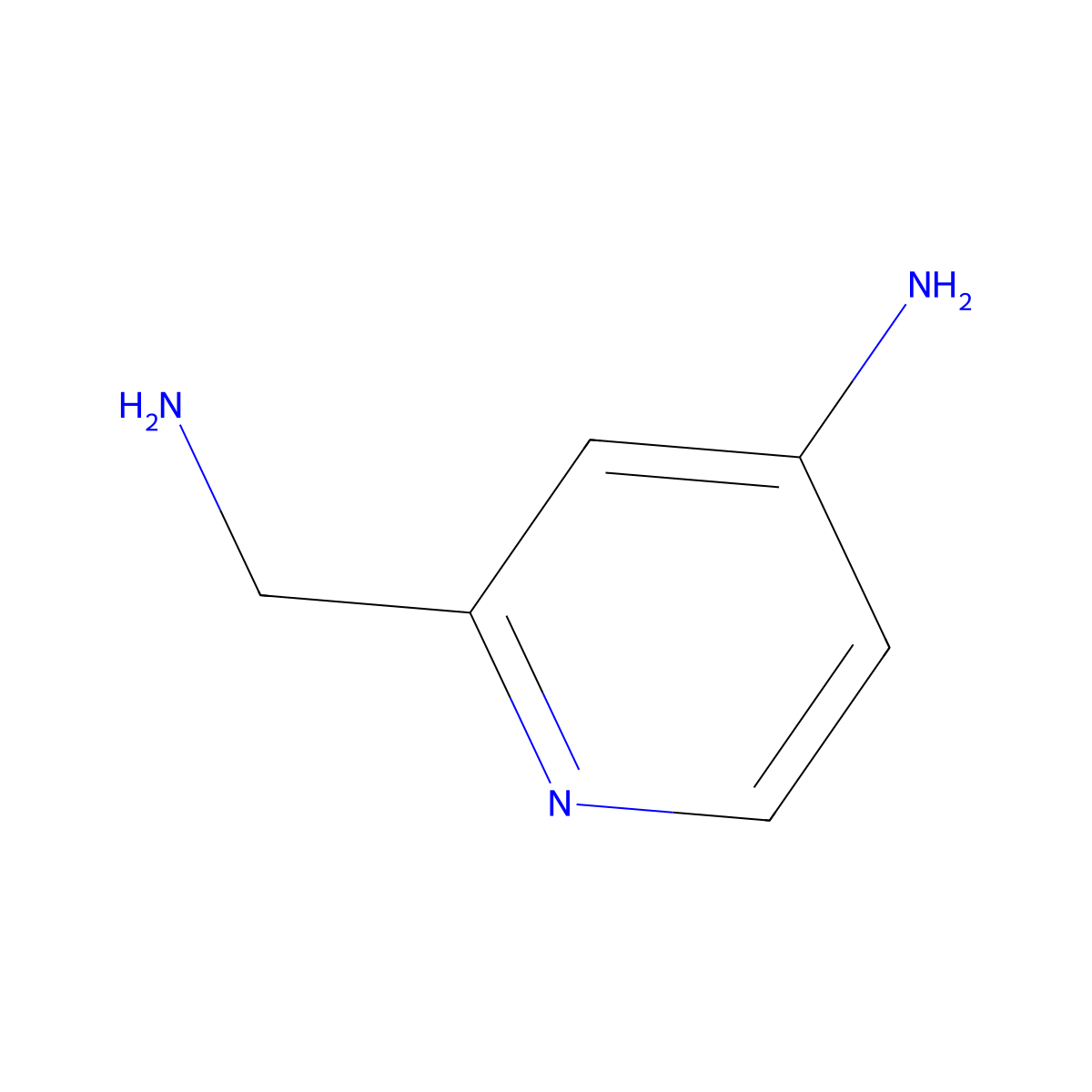 2-(Aminomethyl)pyridin-4-amine molecular structure, CAS 1000512-47-9