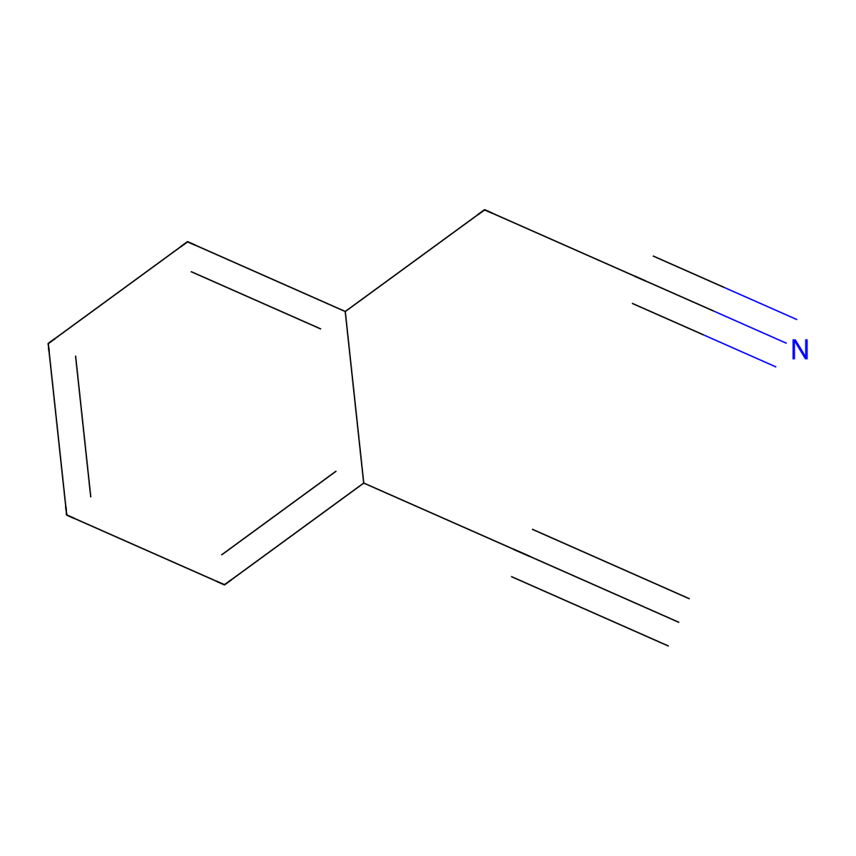 2-(2-Ethynylphenyl)acetonitrile molecular structure, CAS 1000512-52-6