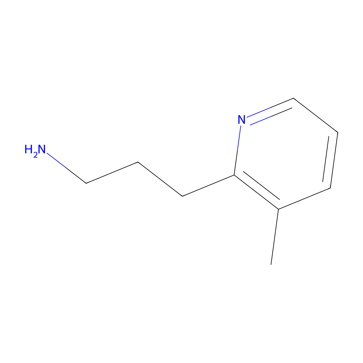 3-(3-Methylpyridin-2-yl)propan-1-amine molecular structure, CAS 1000512-96-8