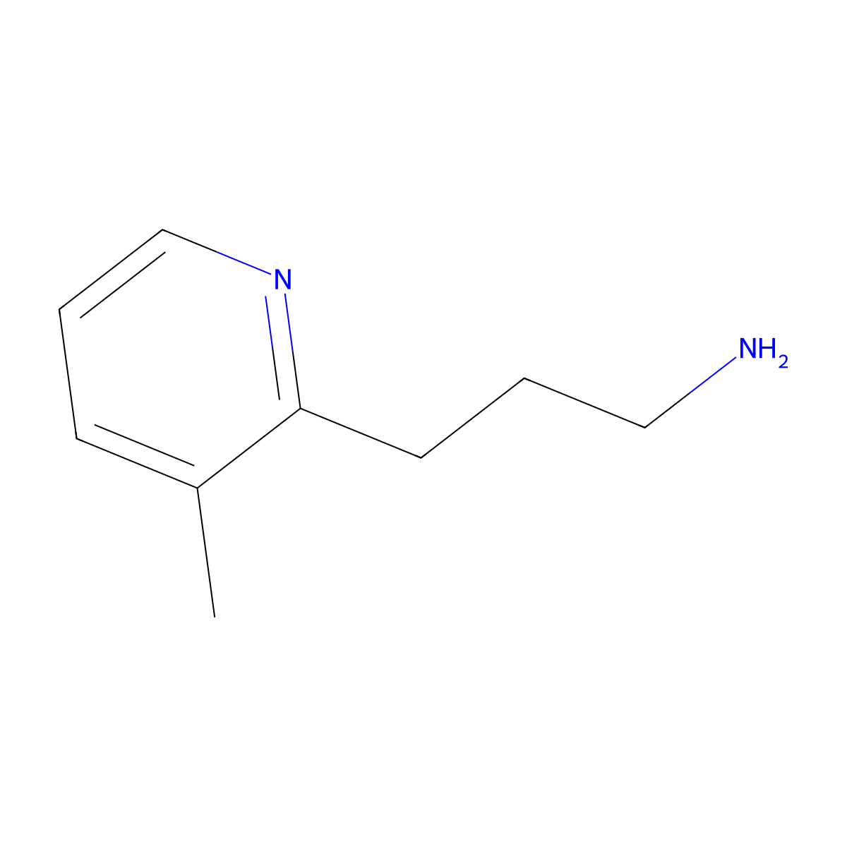 3-(3-Methylpyridin-2-yl)propan-1-amine molecular structure, CAS 1000512-96-8
