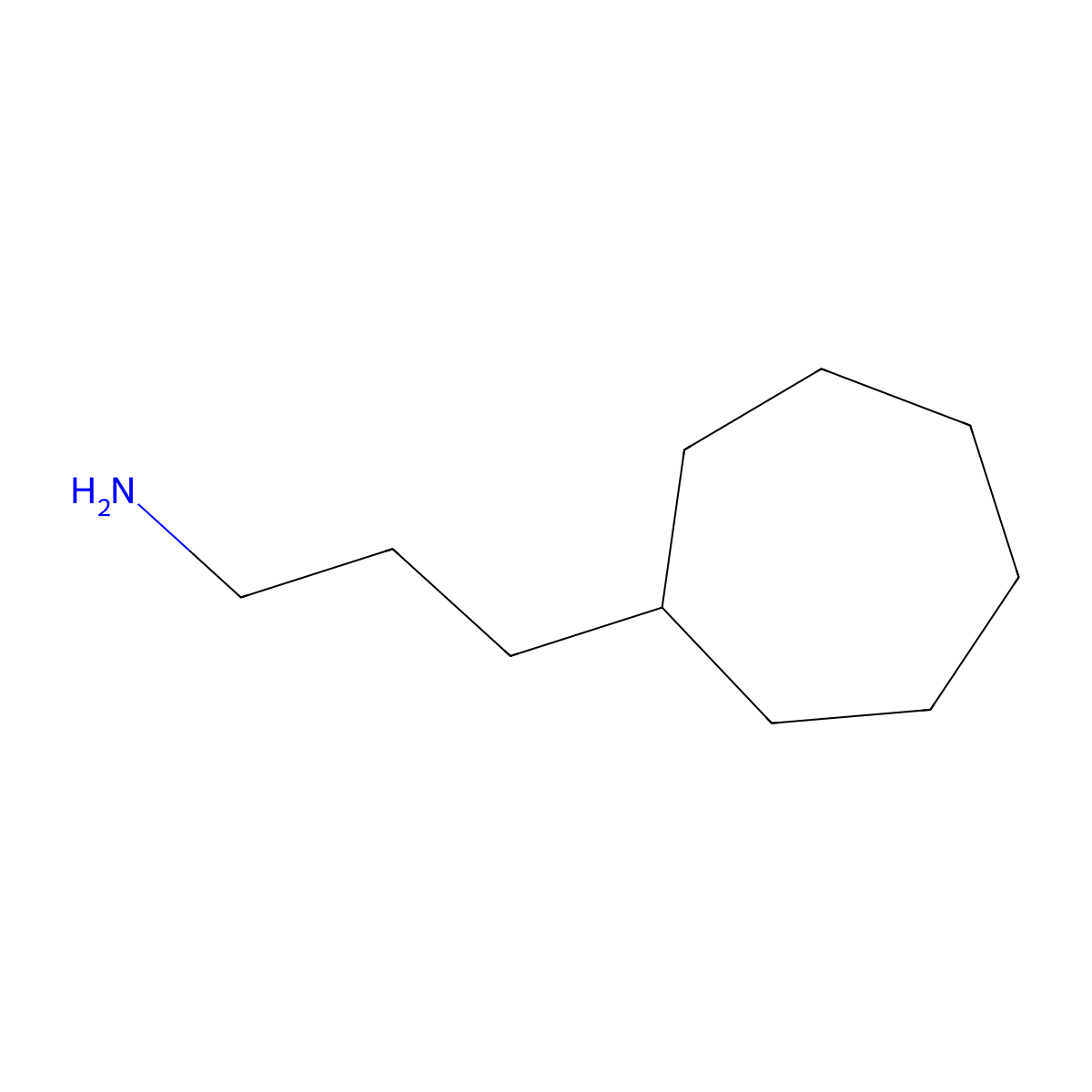 3-Cycloheptylpropan-1-amine molecular structure, CAS 1000513-60-9
