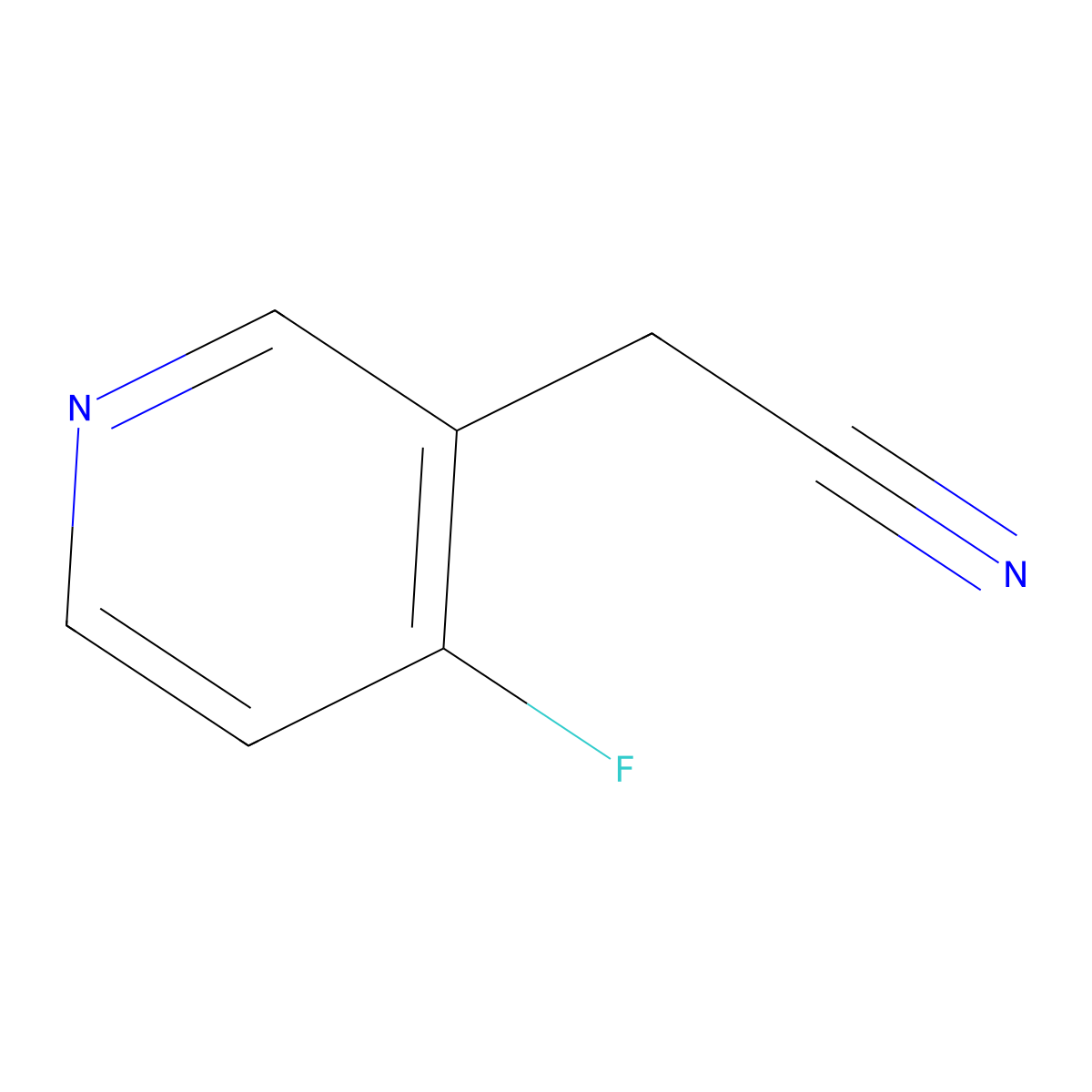 4-Fluoropyridine-3-acetonitrile molecular structure, CAS 1000514-42-0