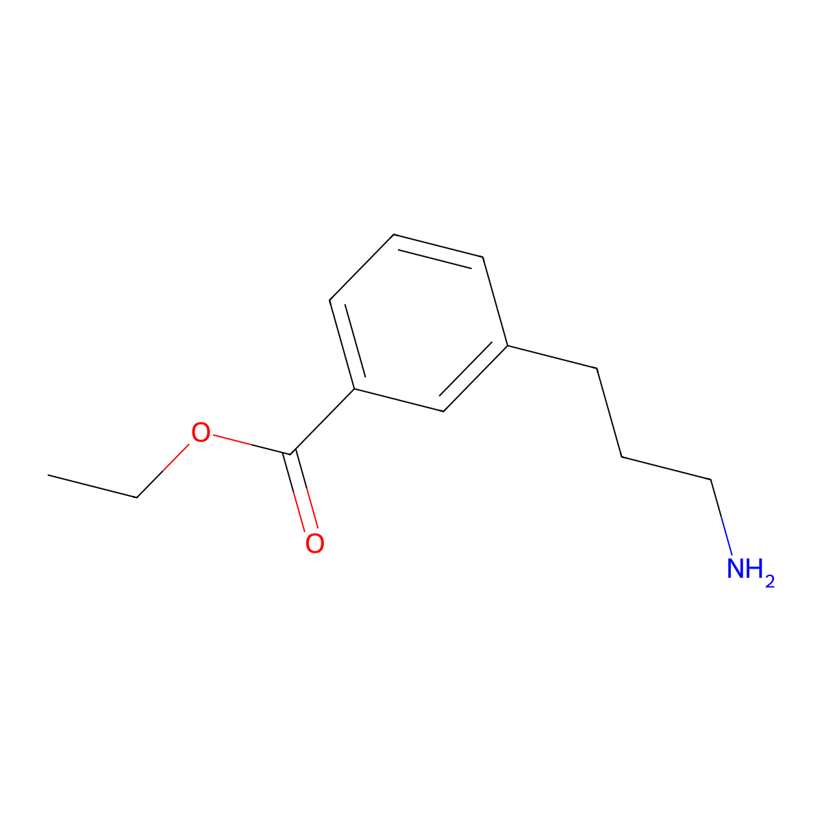 Ethyl 3-(3-aminopropyl)benzoate molecular structure, CAS 1000515-29-6