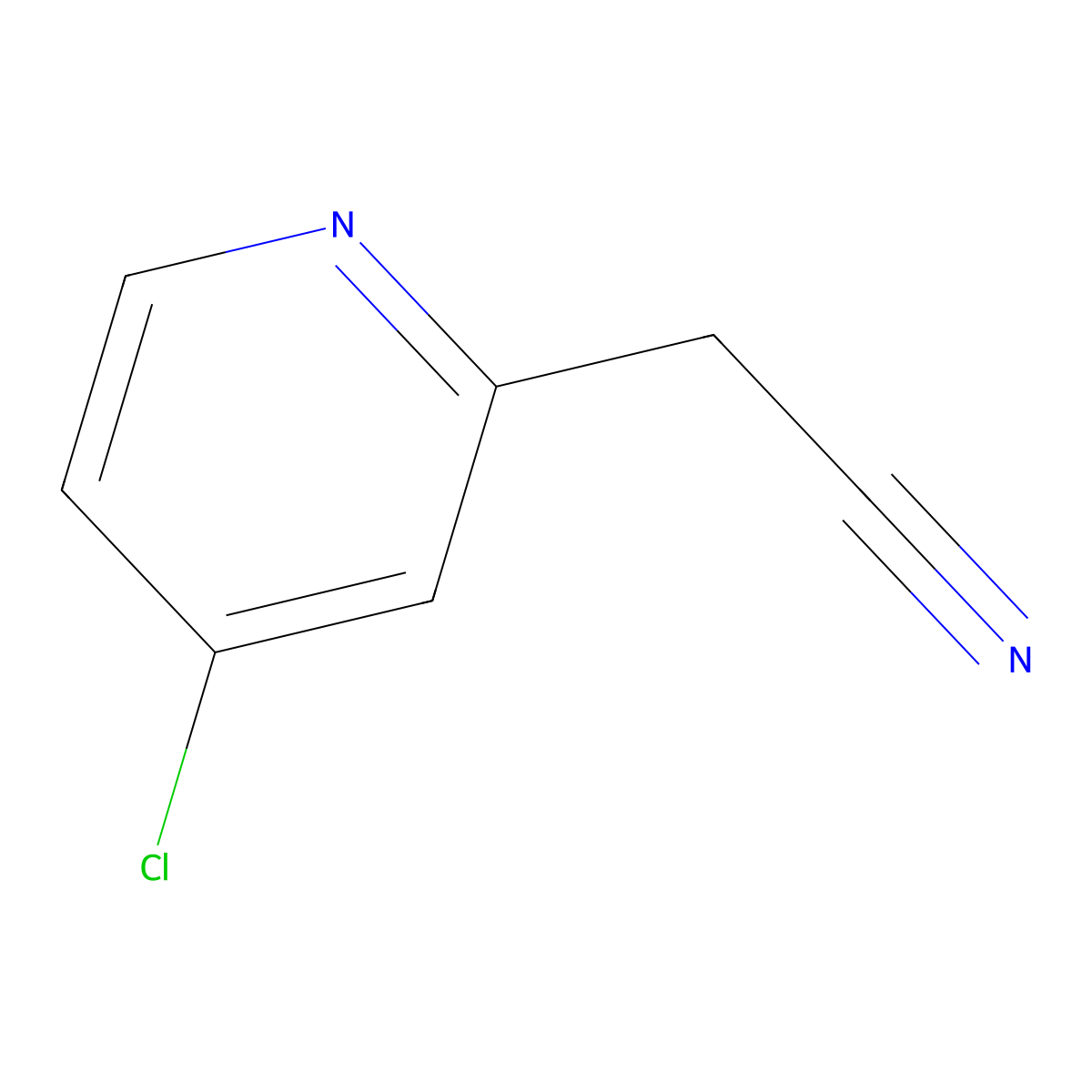 2-(4-Chloropyridin-2-yl)acetonitrile molecular structure, CAS 1000515-40-1