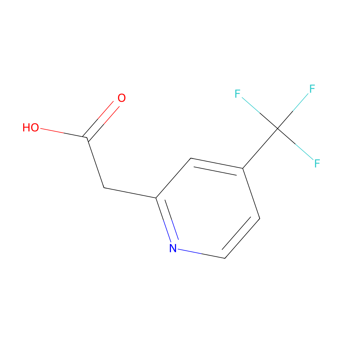 2-(4-(Trifluoromethyl)pyridin-2-yl)acetic acid molecular structure, CAS 1000515-78-5