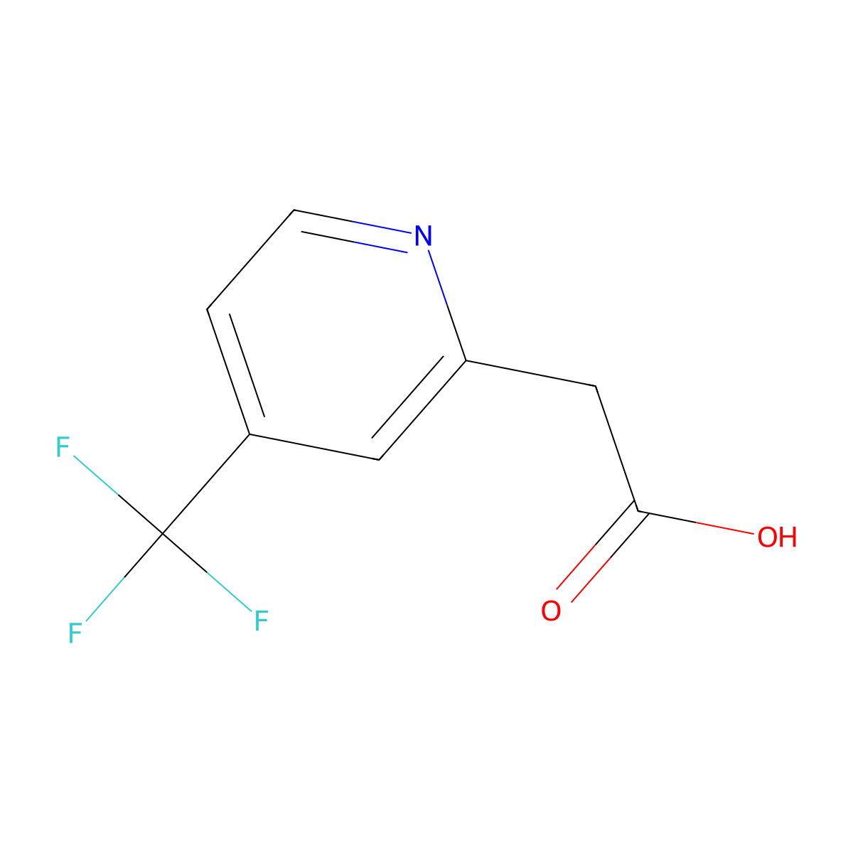 2-(4-(Trifluoromethyl)pyridin-2-yl)acetic acid molecular structure, CAS 1000515-78-5