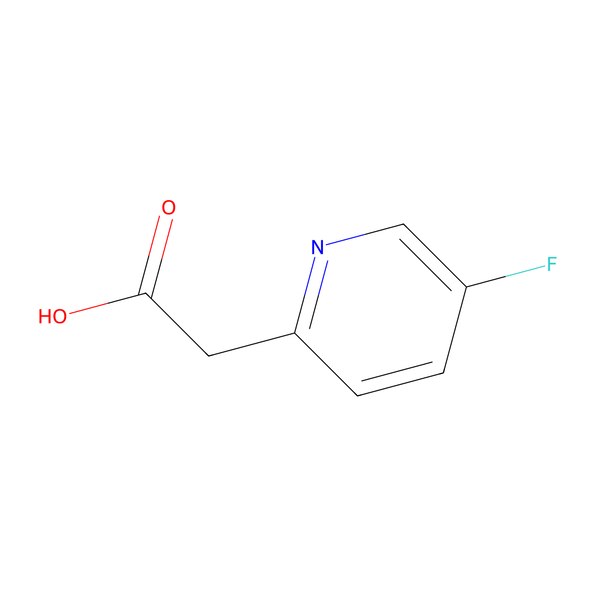 (5-Fluoropyridin-2-yl)acetic acid molecular structure, CAS 1000515-83-2