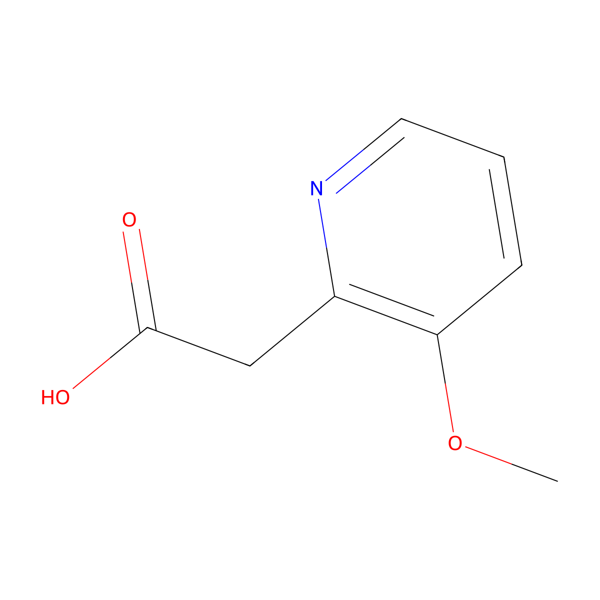 2-(3-Methoxypyridin-2-YL)acetic acid molecular structure, CAS 1000515-98-9
